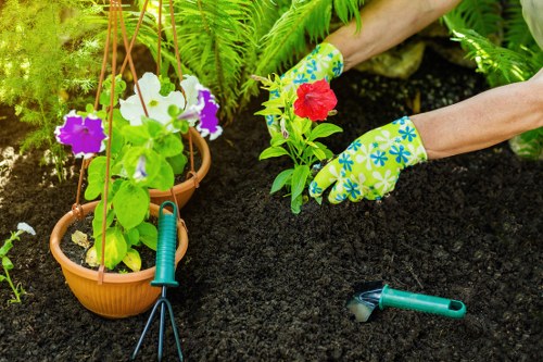 Protective equipment used by Aldgate garden maintenance staff